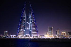Hotel při přestupu v Bahrainu