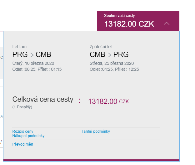 Z Prahy na Srí Lanku s luxusními Qatar Airways