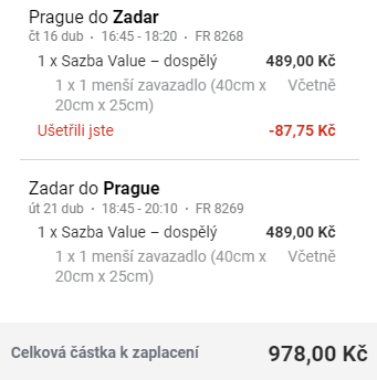 Jarní Chorvatsko - Zadar z Prahy