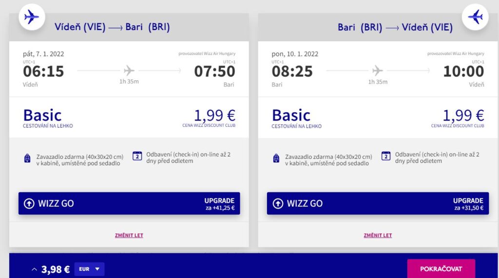 Wizz Air: výprodej letenek do Itálie