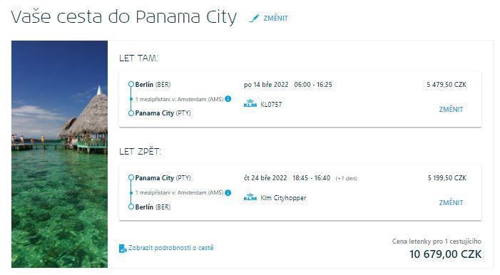 Flexibilní letenky z Berlína do Panamy