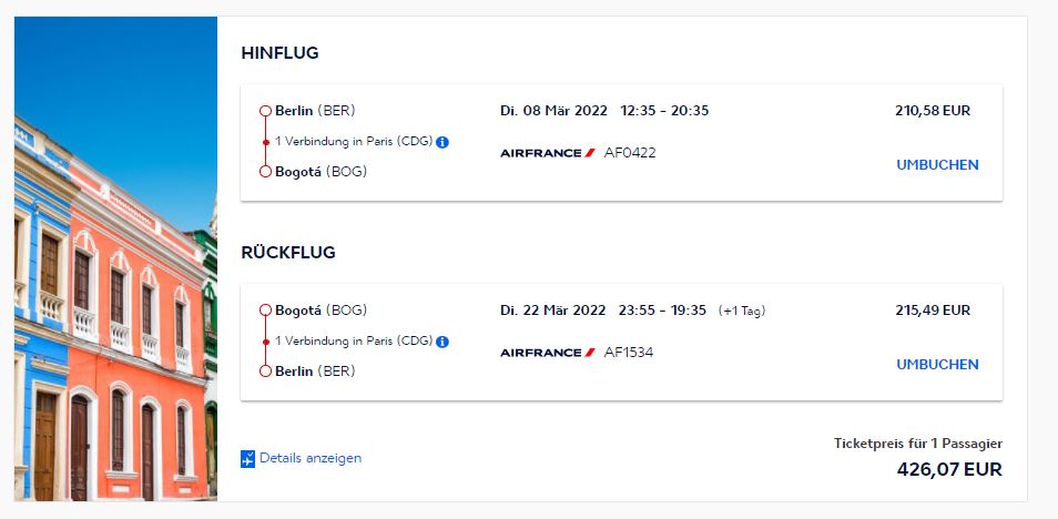 Flexibilní letenky do Kolumbie: z Berlína nebo Vídně do Bogoty