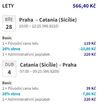 Z Prahy na Sicílii do Katánie