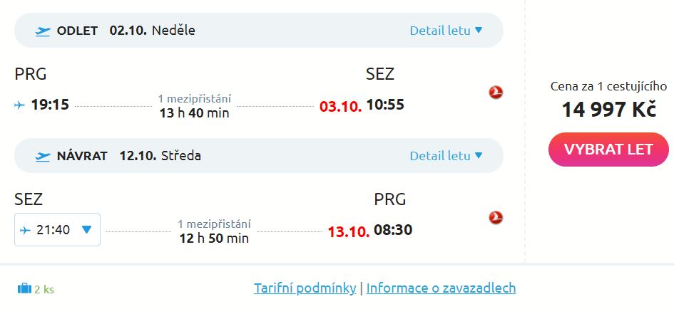Z Prahy na exotické Seychely s Turkish Airlines