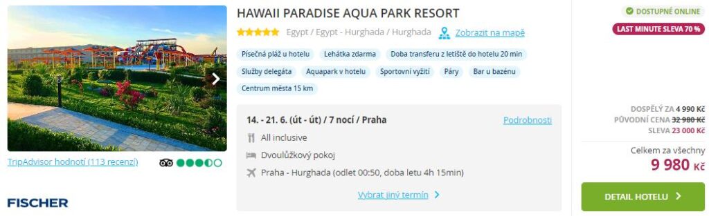 Egyptská Hurghada z Prahy – zájezd do 5*hotelu s all-inclusive