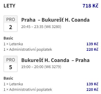Obnovená linka Wizz Airu z Prahy do Bukurešti