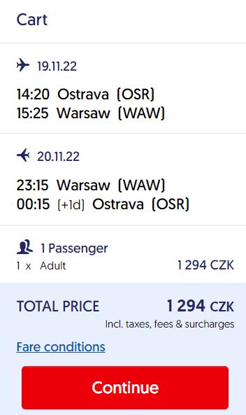 Z Prahy a Ostravy na víkendový výlet do Varšavy