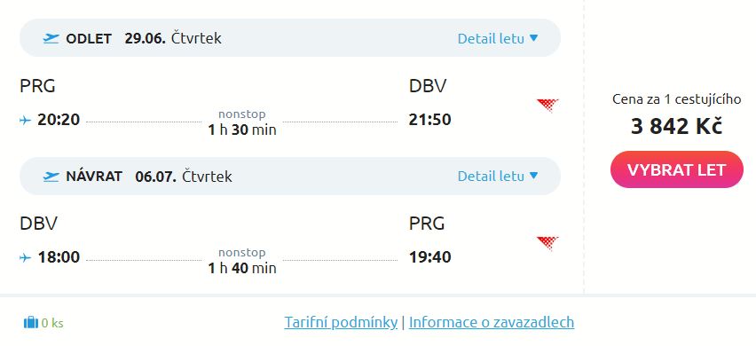 Nová linka z Prahy do Dubrovníku od Croatia Airlines