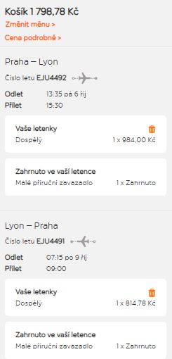 Nová linka z Prahy do Lyonu od easyJetu