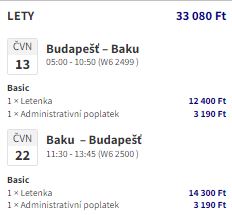 Do Ázerbájdžánu: jarní letenky z Budapešti do Baku