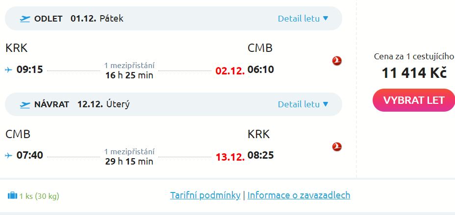 Na Srí Lanku: s Turkish Airlines z Krakova