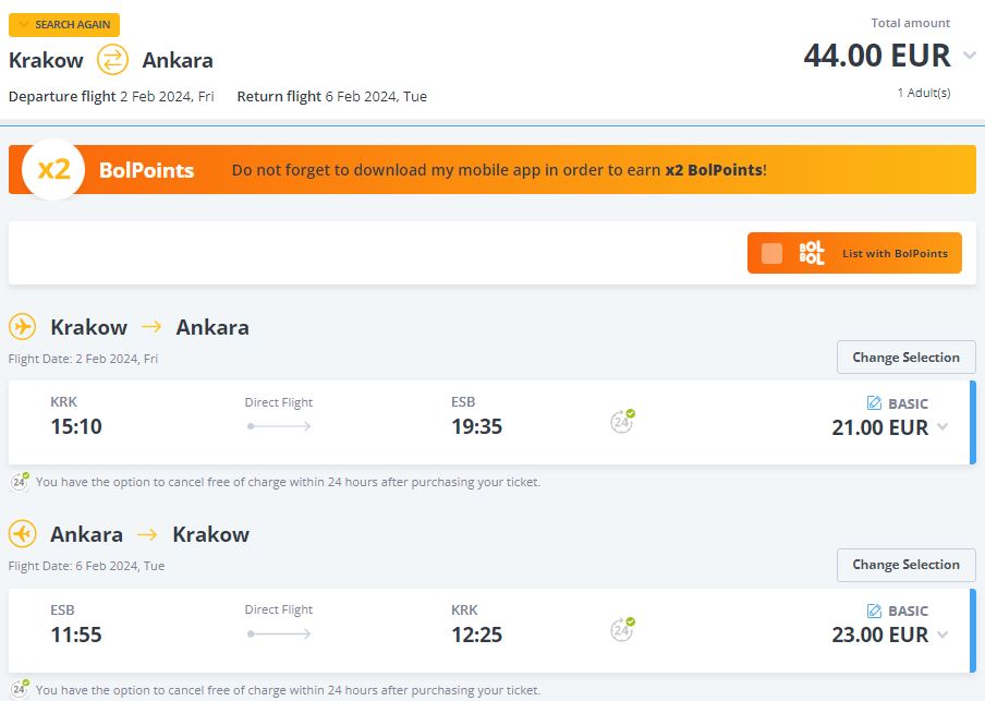 Novinka: přímé lety z Krakova do turecké Ankary