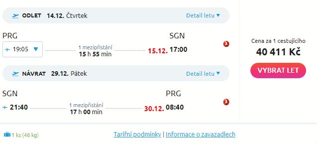 Z Prahy do Vietnamu v business class s Turkish Airlines
