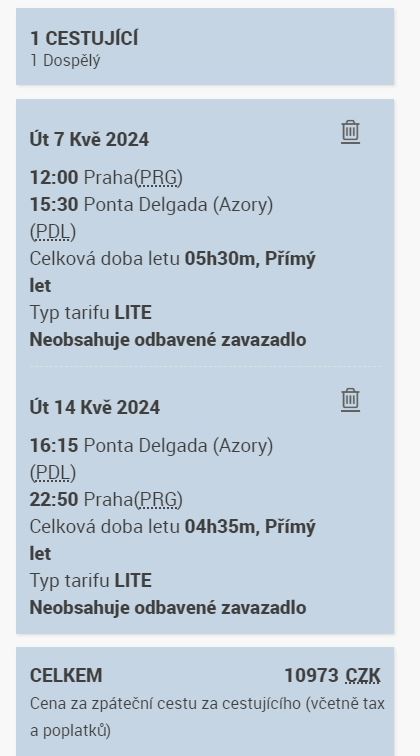 Nová linka z Prahy na Azorské ostrovy: Ponta Delgada od Smartwings