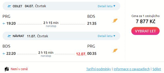 Nová linka z Prahy do italského Brindisi od Smartwings
