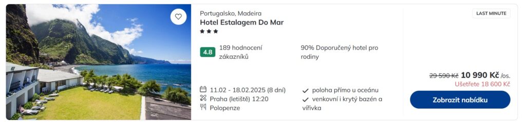 na Madeiru z Prahy