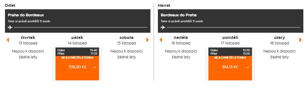 z Prahy do Bordeaux s easyJetem