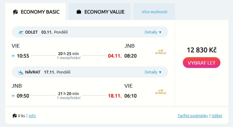 Johannesburg z Vídně