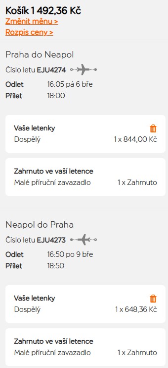 z Prahy do Neapole