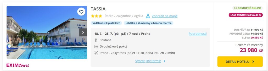 z Prahy na Zakynthos