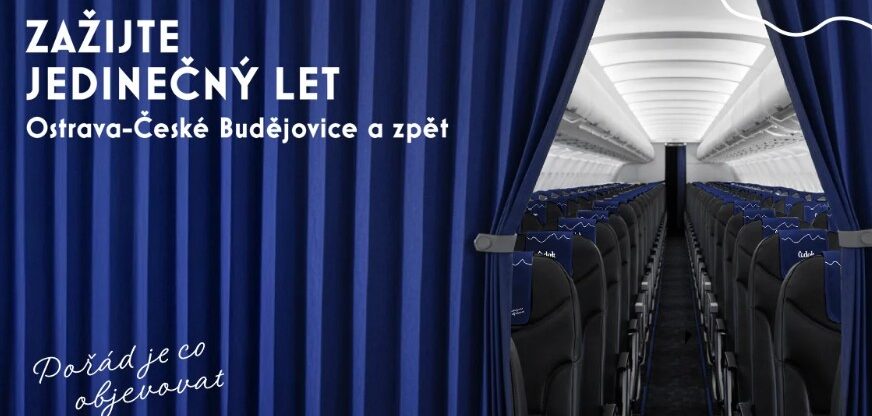 Jedinečné vnitrostátní lety z Ostravy do Českých Budejovic (a zpět)