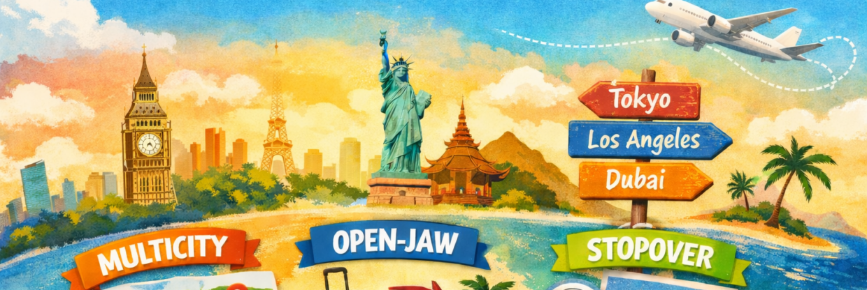 Multicity, open-jaw, stopover: co to je, rozdíly a jak na ně?
