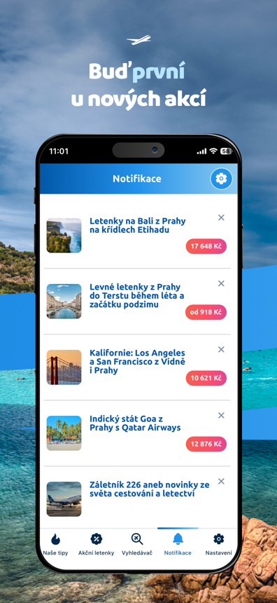 Notifikace v aplikaci Zaletsi.cz